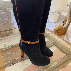 Suede boots (leather not synthetic) : navy blue
